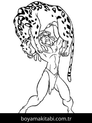 Tarzan boyama sayfası – ücretsiz yazdır, boyama etkinliği