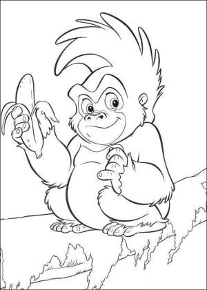 Tarzan boyama sayfası,  coloring page, Terk, 