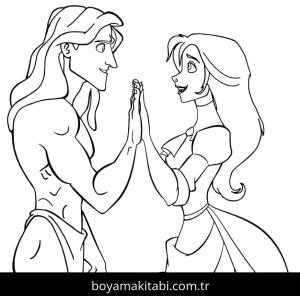 Tarzan boyama sayfası – eğitici aktivite, yaratıcılık