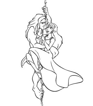 Tarzan boyama sayfası,  coloring page, Tarzan ve Jane 2, 