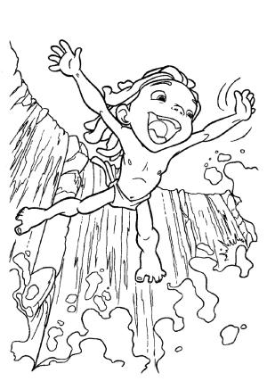 Tarzan boyama sayfası,  coloring page, Tarzan 9, 