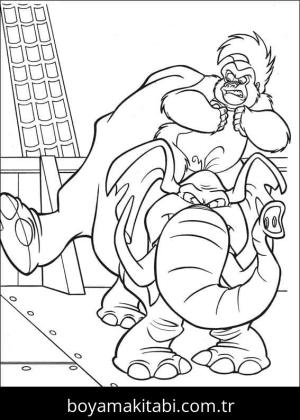 Tarzan boyama sayfası – basit çizim, kolay boyama