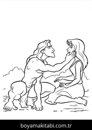 Tarzan boyama sayfası – yaratıcılık, eğlenceli etkinlik