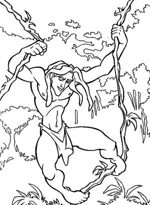 Tarzan boyama sayfası,  coloring page, Tarzan 8, 