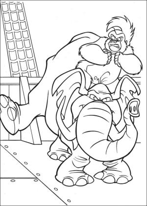 Tarzan boyama sayfası,  coloring page, Terk ve Tantor 1, 