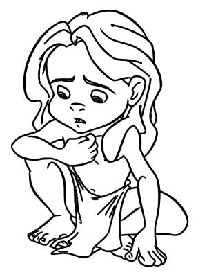 Tarzan boyama sayfası,  coloring page, Renk 5, 