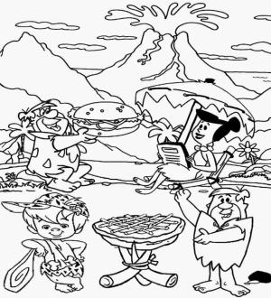 Taş Devri boyama sayfası,  coloring page, Taş Devri Dağı, 