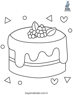 Tatlı boyama sayfası – eğlenceli etkinlik, el becerilerini geliştirir