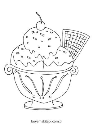 Tatlı boyama sayfası – boyama etkinliği, çocuk aktivitesi