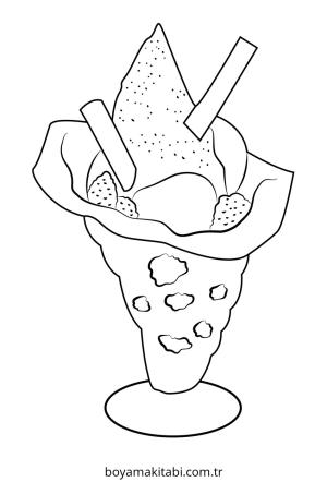 Tatlı boyama sayfası – sanatsal çalışma, çocuklar için