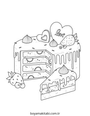 Tatlı boyama sayfası – çocuk aktivitesi, PDF indir