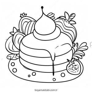 Tatlı boyama sayfası – sevimli karakter, sanatsal çalışma