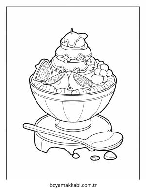 Tatlı boyama sayfası – PDF indir, sevimli karakter