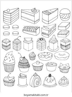 Tatlı boyama sayfası – eğitici aktivite, yaratıcılık