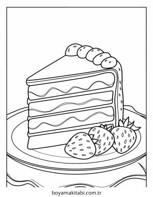 Tatlı boyama sayfası – okul öncesi, evde etkinlik
