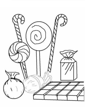 Tatlılar ve Şekerler boyama sayfası,  coloring page, Tatlılar ve Şekerler Resim, 