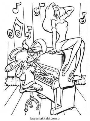 Tavşan boyama sayfası – boyama çalışması, yaratıcılığı geliştirir