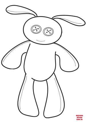 Tavşan boyama sayfası, Rabbits coloring page, , rabbits button eyed bunny 