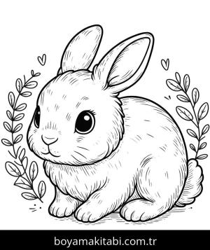 Tavşan boyama sayfası, Rabbits coloring page, , 
