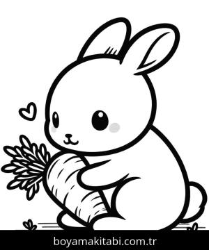 Tavşan boyama sayfası, Rabbits coloring page, , 