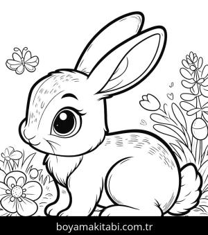Tavşan boyama sayfası, Rabbits coloring page, , 