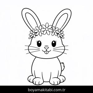 Tavşan boyama sayfası – yaratıcılık, eğlenceli etkinlik