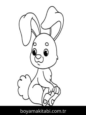 Tavşan boyama sayfası – keyifli zaman, renkli çizimler