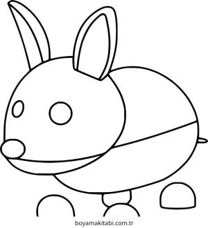 Tavşan boyama sayfası – ücretsiz yazdır, boyama etkinliği