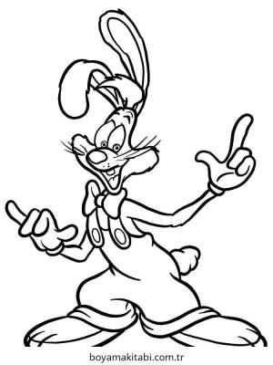Tavşan boyama sayfası – PDF indir, sevimli karakter