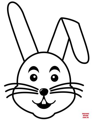 Tavşan boyama sayfası, Rabbits coloring page, , rabbits hare head 