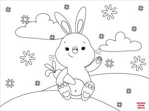 Tavşan boyama sayfası, Rabbits coloring page, , rabbits cute bunny 