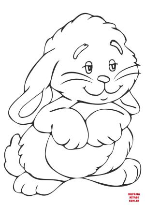 Tavşan boyama sayfası, Rabbits coloring page, , rabbits lovely bunny 