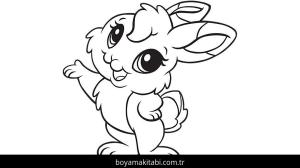 Tavşan boyama sayfası, Rabbits coloring page, , Cute Bunny 2