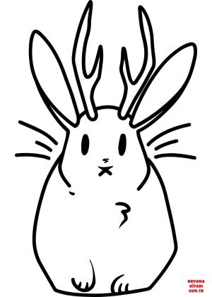 Tavşan boyama sayfası, Rabbits coloring page, , rabbits jackalope 