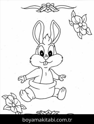 Tavşan boyama sayfası, Rabbits coloring page, , Cute Bunny 3