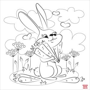 Tavşan boyama sayfası, Rabbits coloring page, , rabbits bunny 