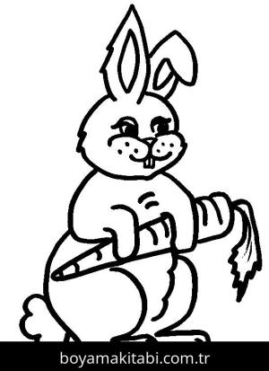 Tavşan boyama sayfası, Rabbits coloring page, , Cute Bunny