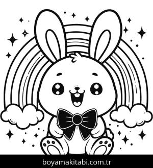 Tavşan boyama sayfası, Rabbits coloring page, , 
