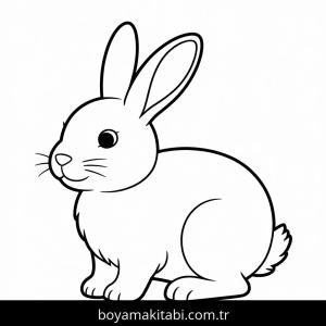 Tavşan boyama sayfası – yaratıcılığı geliştirir, keyifli zaman