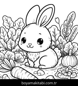 Tavşan boyama sayfası, Rabbits coloring page, , 