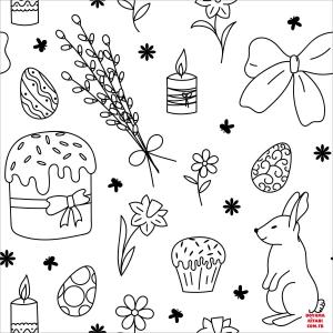 Tavşan boyama sayfası, Rabbits coloring page, , rabbits easter pattern 