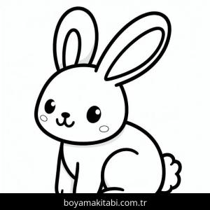 Tavşan boyama sayfası – yaratıcılığı geliştirir, keyifli zaman