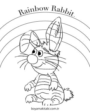 Tavşan boyama sayfası – evde etkinlik, ücretsiz yazdır