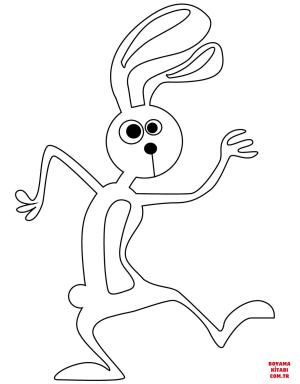 Tavşan boyama sayfası, Rabbits coloring page, , rabbits strange bunny 