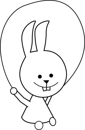 Tavşan boyama sayfası, Rabbits coloring page, , rabbits bunny with jump rope 