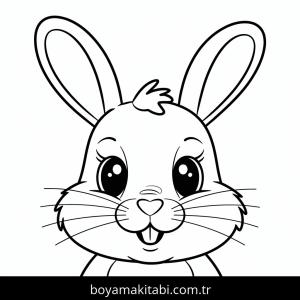 Tavşan boyama sayfası – boyama etkinliği, çocuk aktivitesi