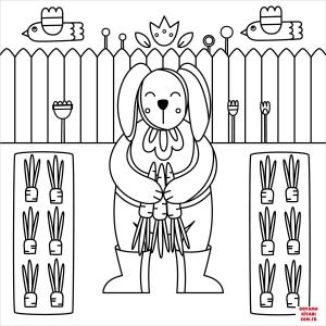 Tavşan boyama sayfası, Rabbits coloring page, , rabbits bunny 