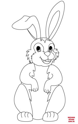 Tavşan boyama sayfası, Rabbits coloring page, , rabbits cute cartoon rabbit 