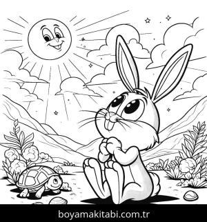 Tavşan boyama sayfası, Rabbits coloring page, , 