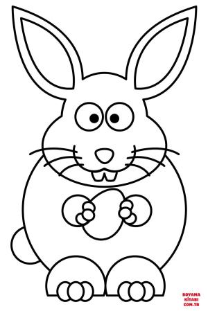 Tavşan boyama sayfası, Rabbits coloring page, , rabbits easter rabbit with egg 